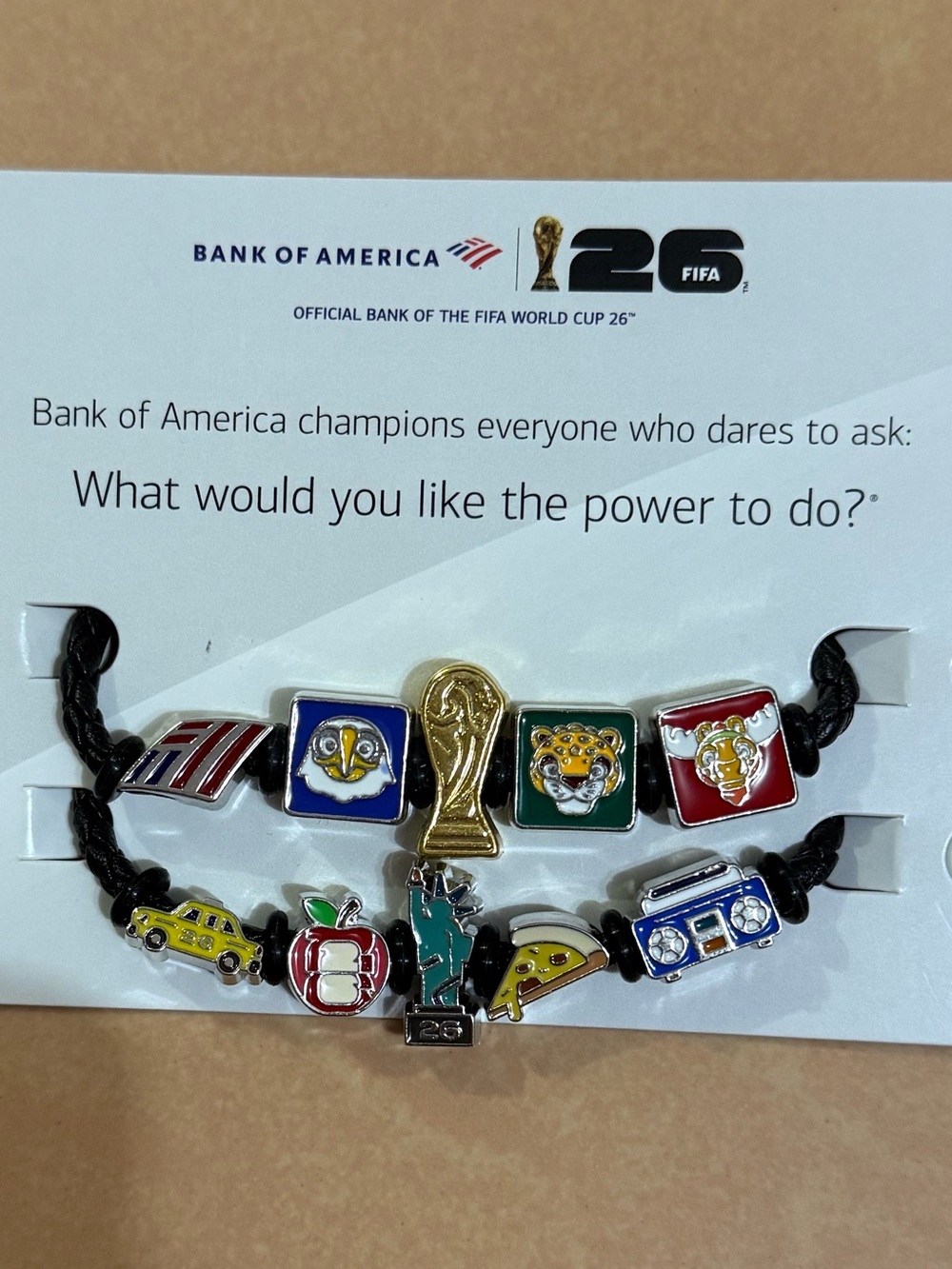 2026 FIFA World Cup Bank of America Charm Bracelet New York City Exclusive
